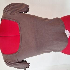 Brandy🩷Melville Brown Short Cap Sleeve Tee Size O/S